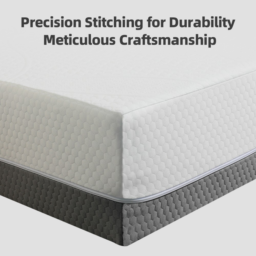 10″ Queen Gel Memory Foam Mattress – 7 Zone Support, Adjustable Base