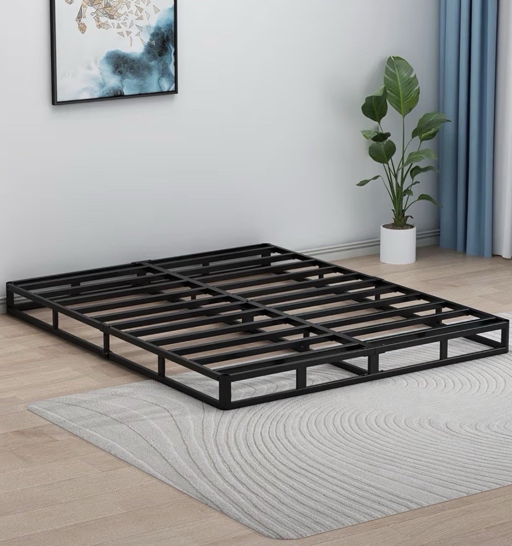 LUMUNANCE Full Box Spring 5″, Heavy Duty Metal Mattress Foundation