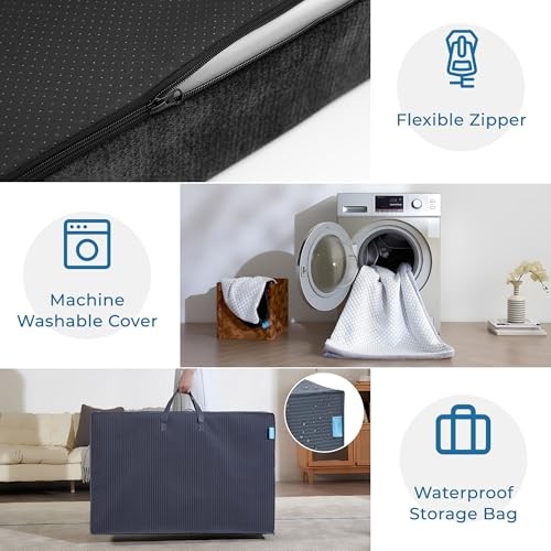 Odorless Foldable Mattress 80″ x 38″ x 6″ Folding Foam Mattress Twin XL 6 Inch