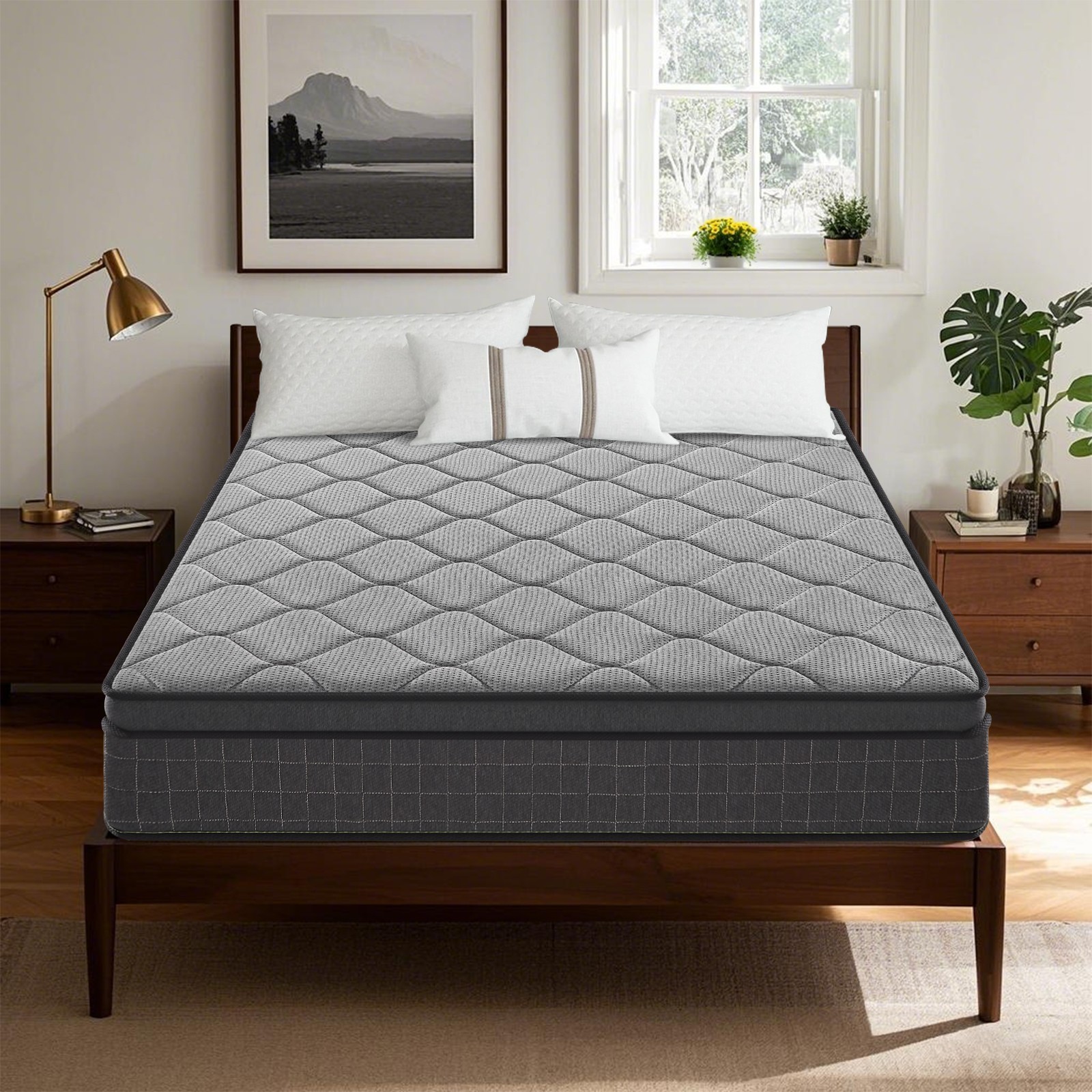 12 Inch Queen Size Gel Memory Foam Hybrid Pocket Spring Mattress In A Box