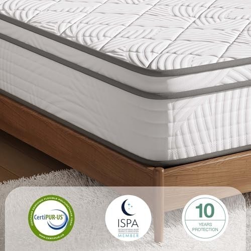 10″ Colchones TWIN Size De Espuma 10 Pulgadas Memory Foam Mattress Cooling Bed