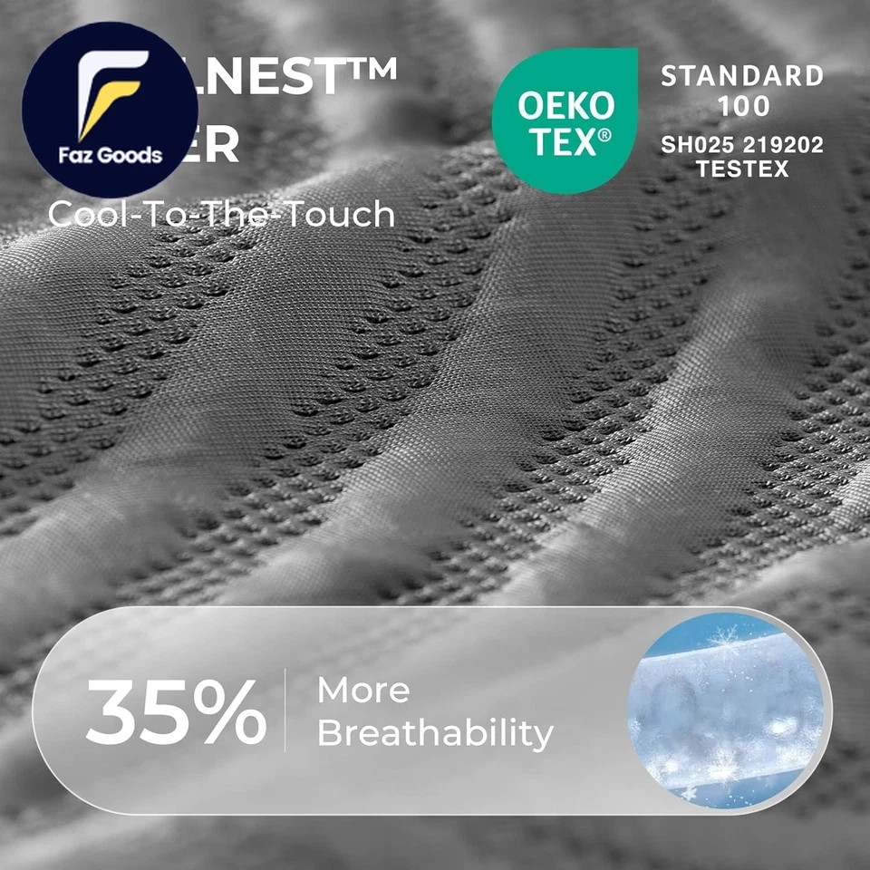 Coolnest 14 Inch King Size Mattress, Cooling King Memory Foam Mattress for Cool