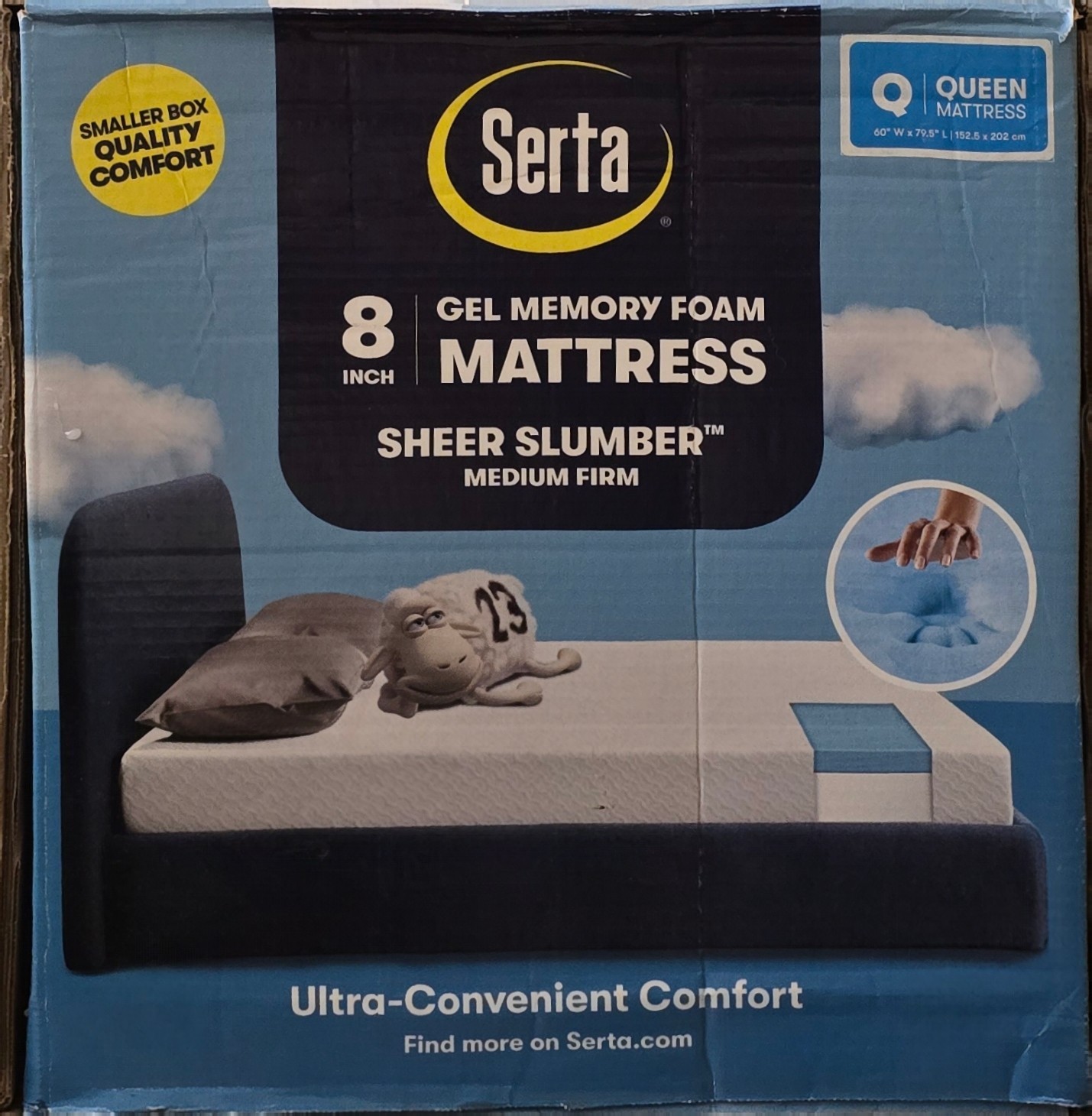 Serta Sheer Slumber Medium Firm Queen Size 8-inch Gel Memory Foam Mattress