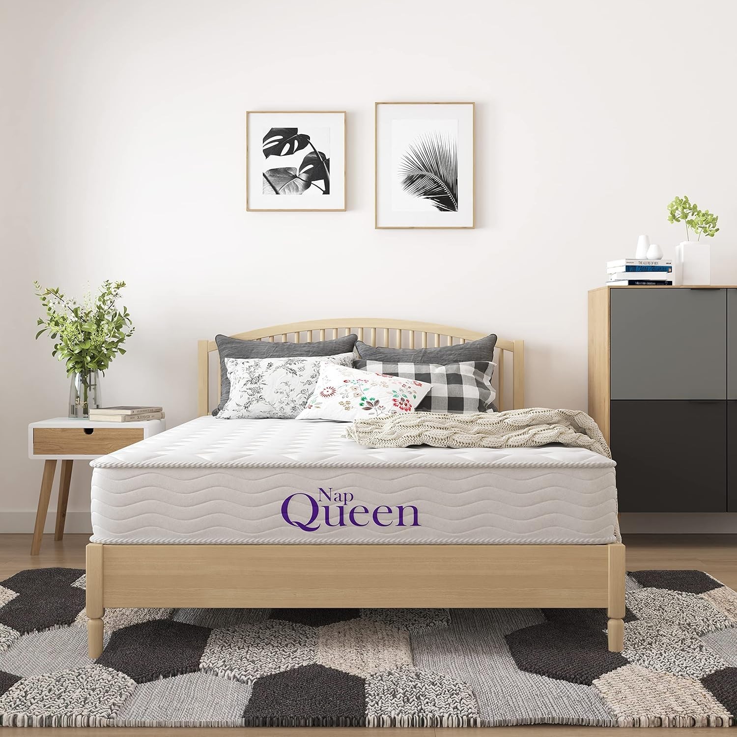 6 Inch Medium Firm Queen Mattress – Breathable, Pressure Relief Comfort in a Box