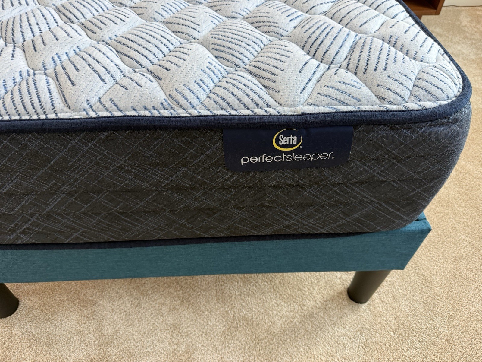 Serta Perfect Sleeper Twin Medium Innerspring Breathable Mattress and Bed Frame