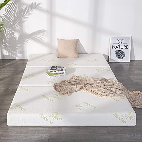 Folding Mattress Trifold Memory Foam Mattress with Ultra Soft Twin 6 Inch