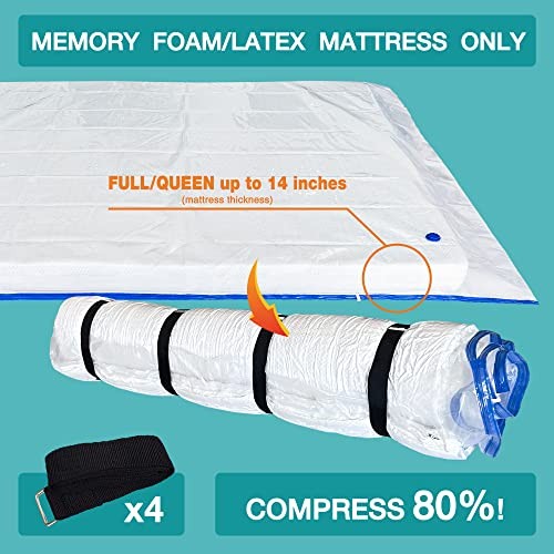 Queen Full Mattress Storage Vacuum Bag for Moving Storage, for Queen-Full