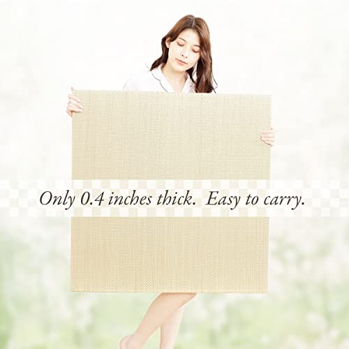 Tatami Mat Set – Finely Woven Igusa Grass, Japanese futon 4pieces Natural