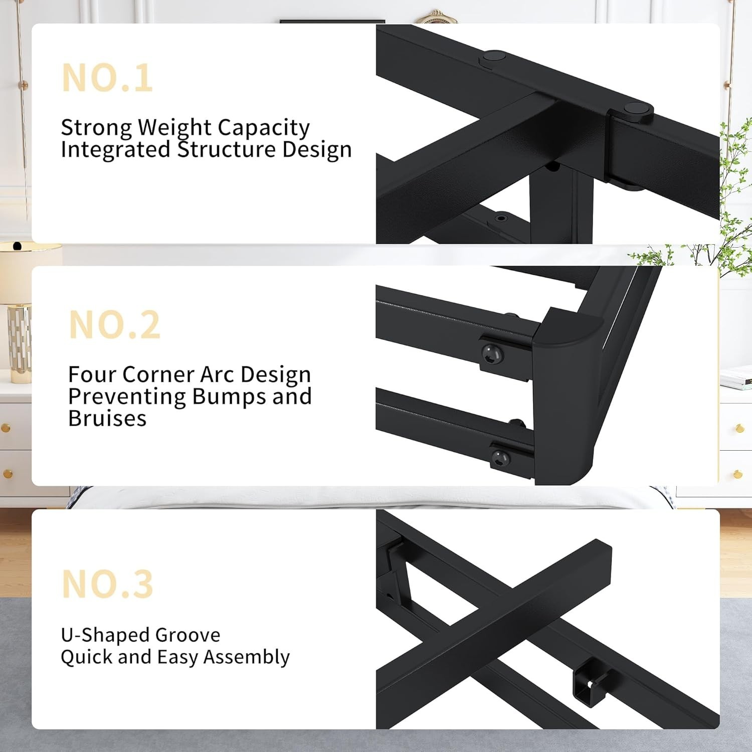 6 Inch Full Box Spring and Cover Set, Box Springs Full Size, Heavy Duty Mattr…