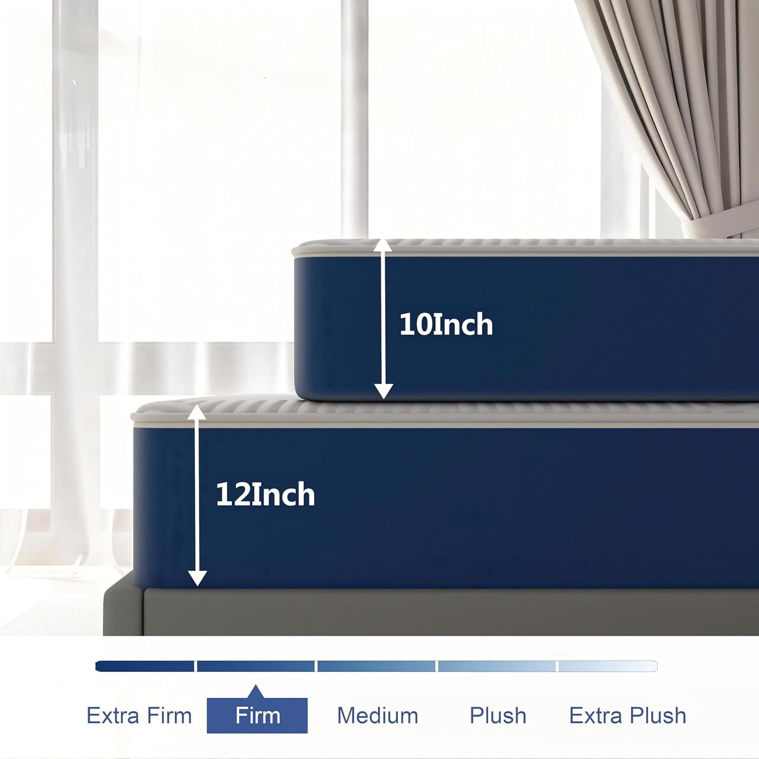 12 Inch Firm Queen Mattress,Queen Size Mattresscooling Memory Foam with Washable