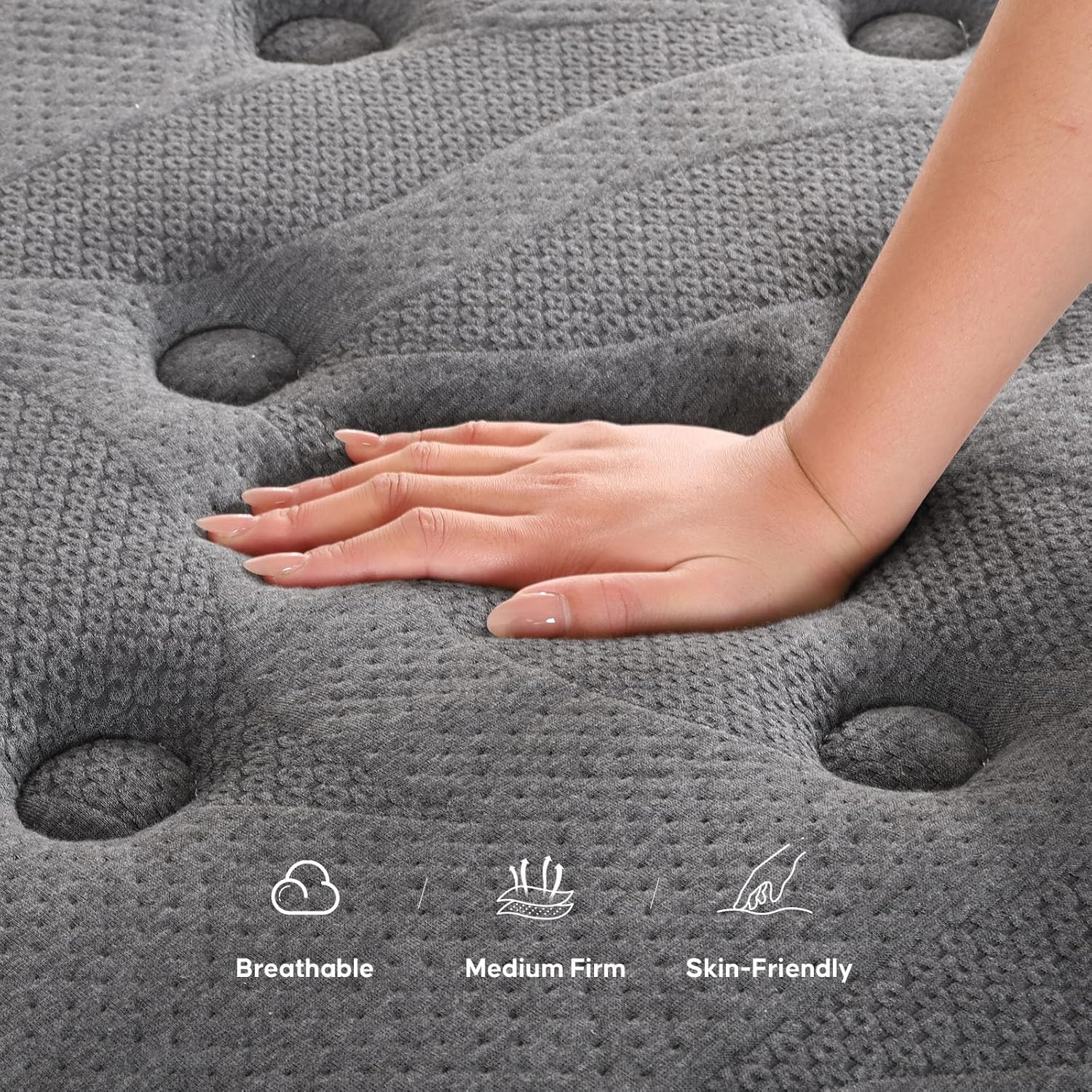 Queen Mattress 12 Inch Queen Size Mattress in a Box Upgrade Pocket Springs，Mediu
