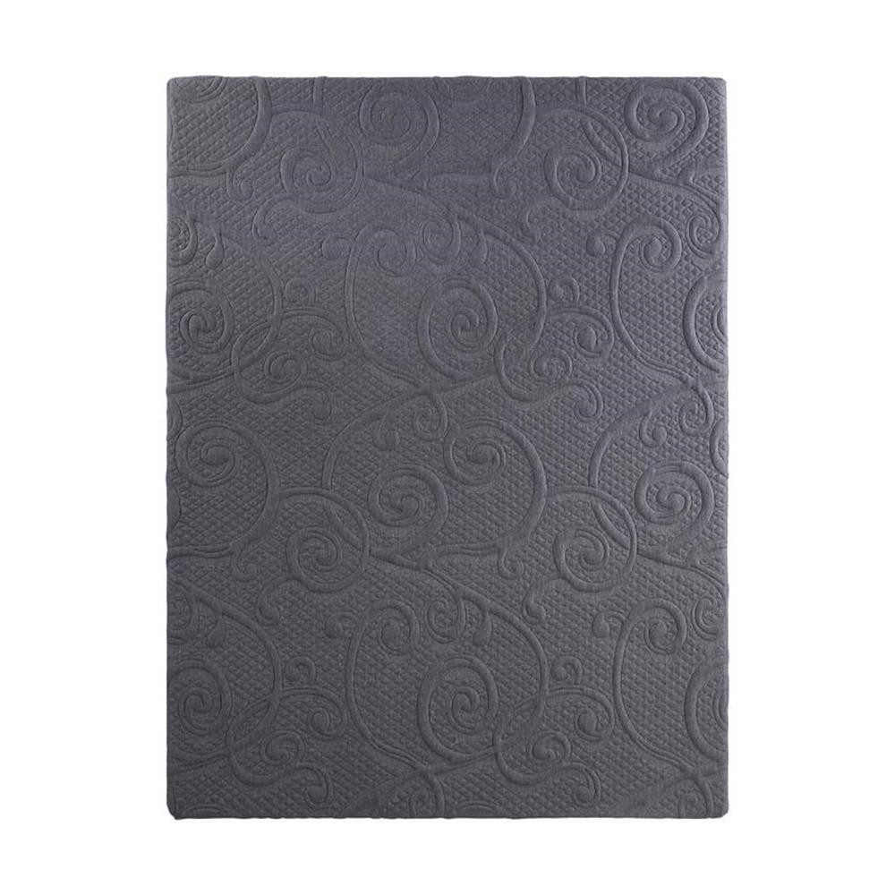 Lexicon Homelegance Bedding 11″ Fabric EK Gel Memory Hybrid Mattress in Gray