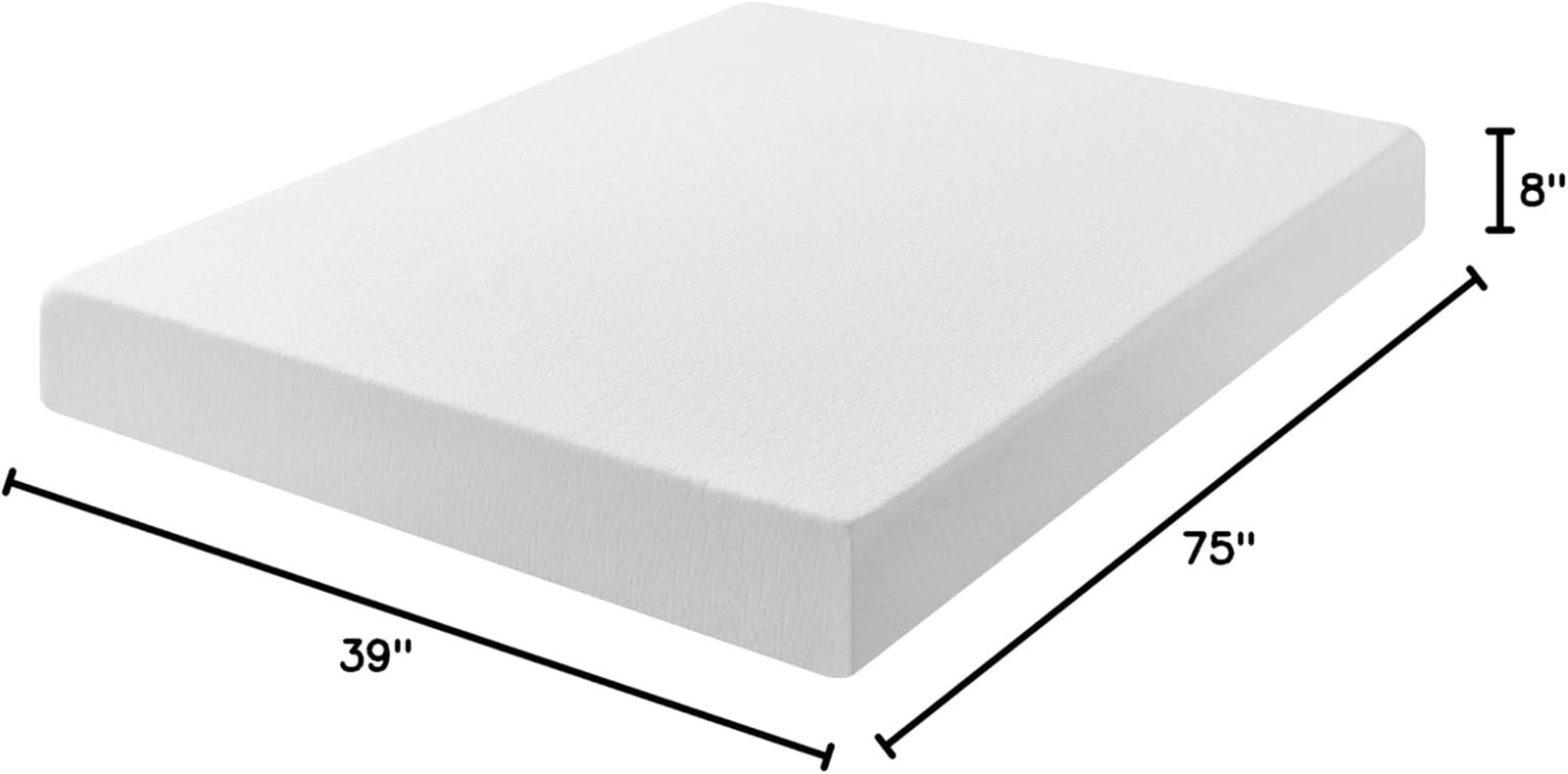 Zinus 8 Inch Green Tea Activfresh(R) Memory Foam Mattress, Twin, Mattress in a B