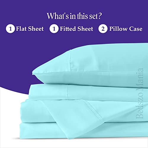 RV Bunk Sheet Set 28″ X 75″ Color (28×75) BUNK SIZE Aqua Blue 8″ Deep Pockets