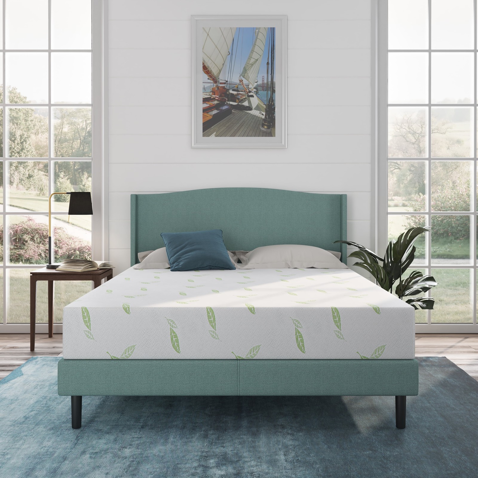 6″ 8″ 10″ 12″ Green Tea Infused Memory Foam Mattress Twin, Full, Queen, King