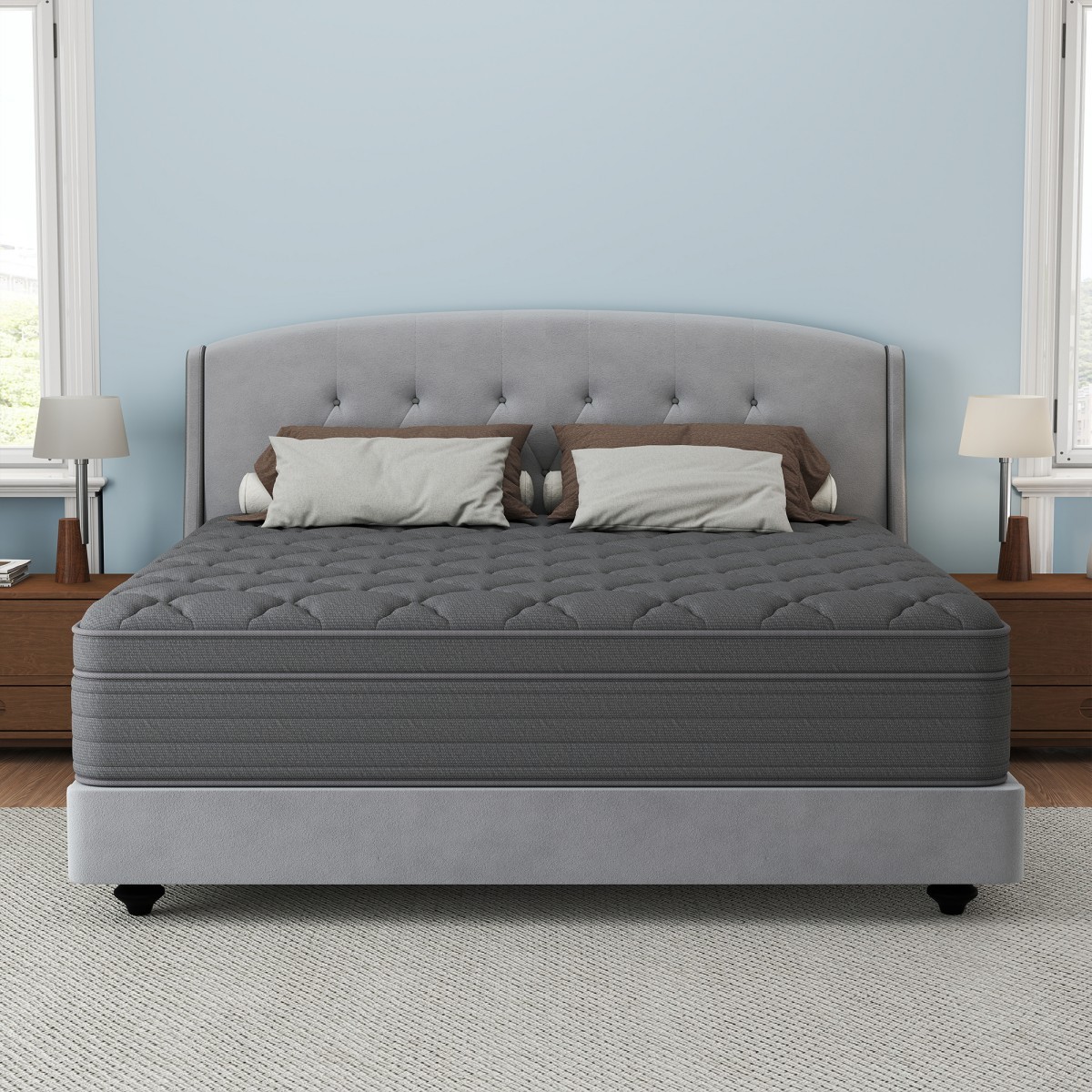 12″ 14″ Gel Memory Foam Hybrid Spring Mattress in a Box Twin Full Queen King