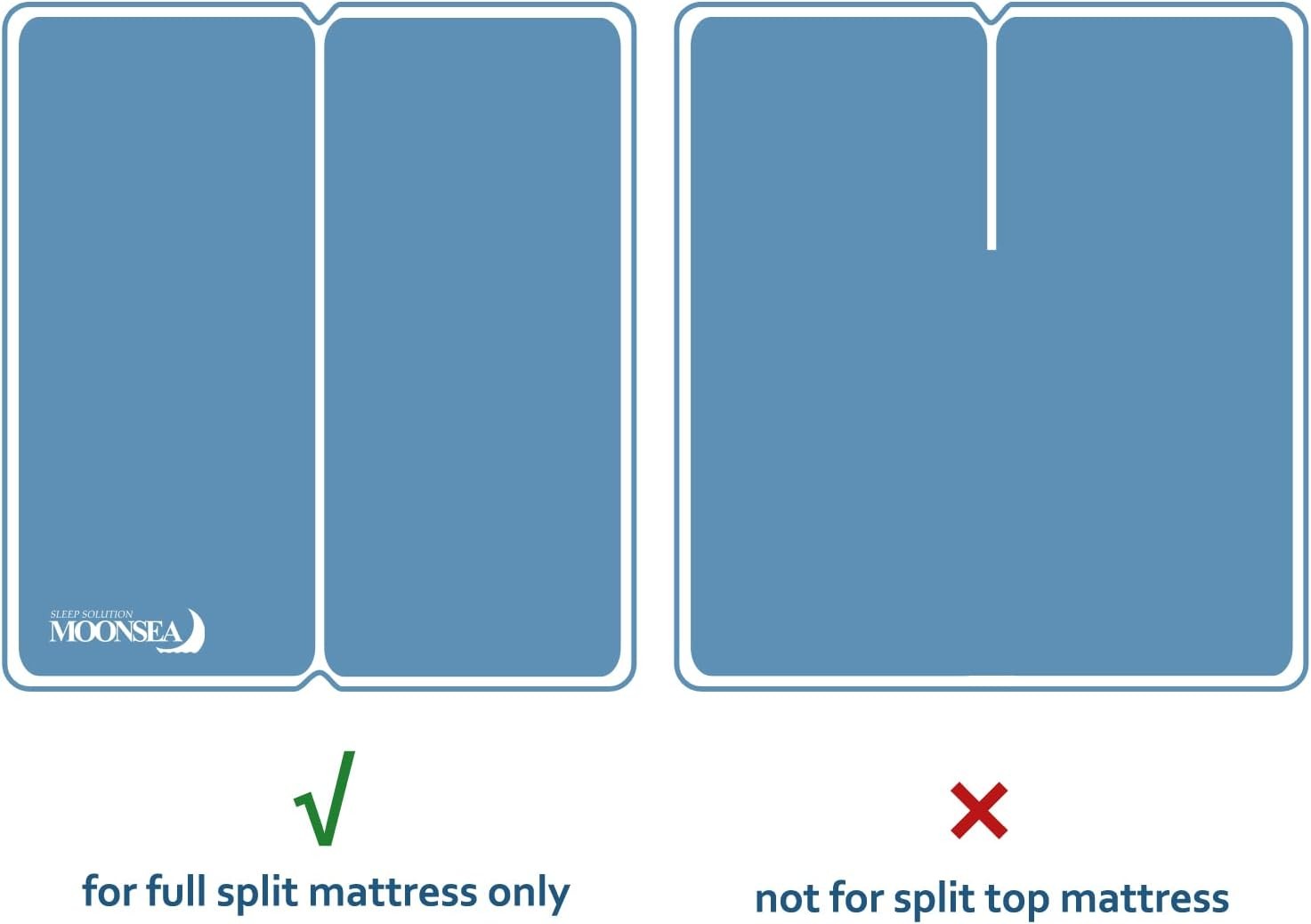 Split King Size Mattress Protector Waterproof,Smooth Top King, White