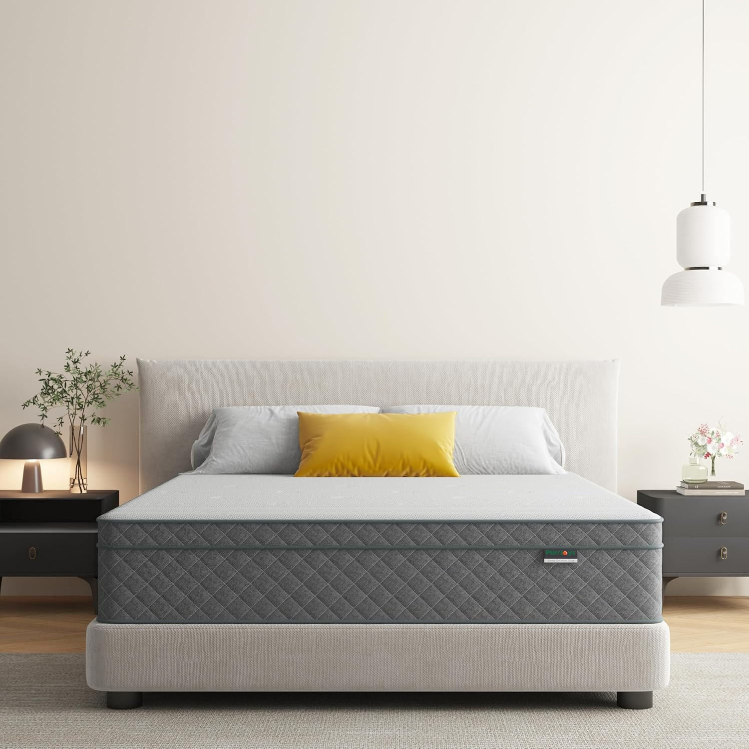 Purrjoys Firm Full Mattress, 12 Inch Cooling-Gel Memory Foam and Pocket Spring H