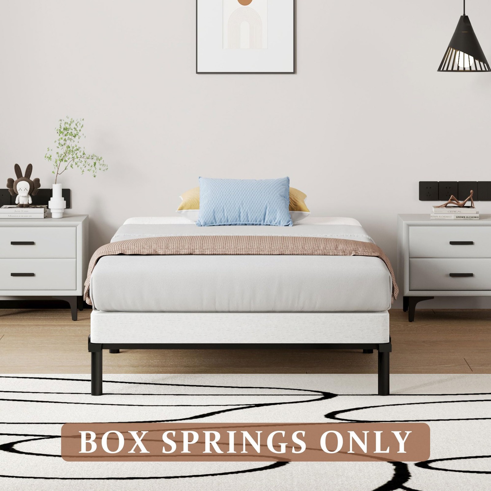 SHOANED Twin Size Box Springs – 5 Inch Low Profile Mattress Twin, 5