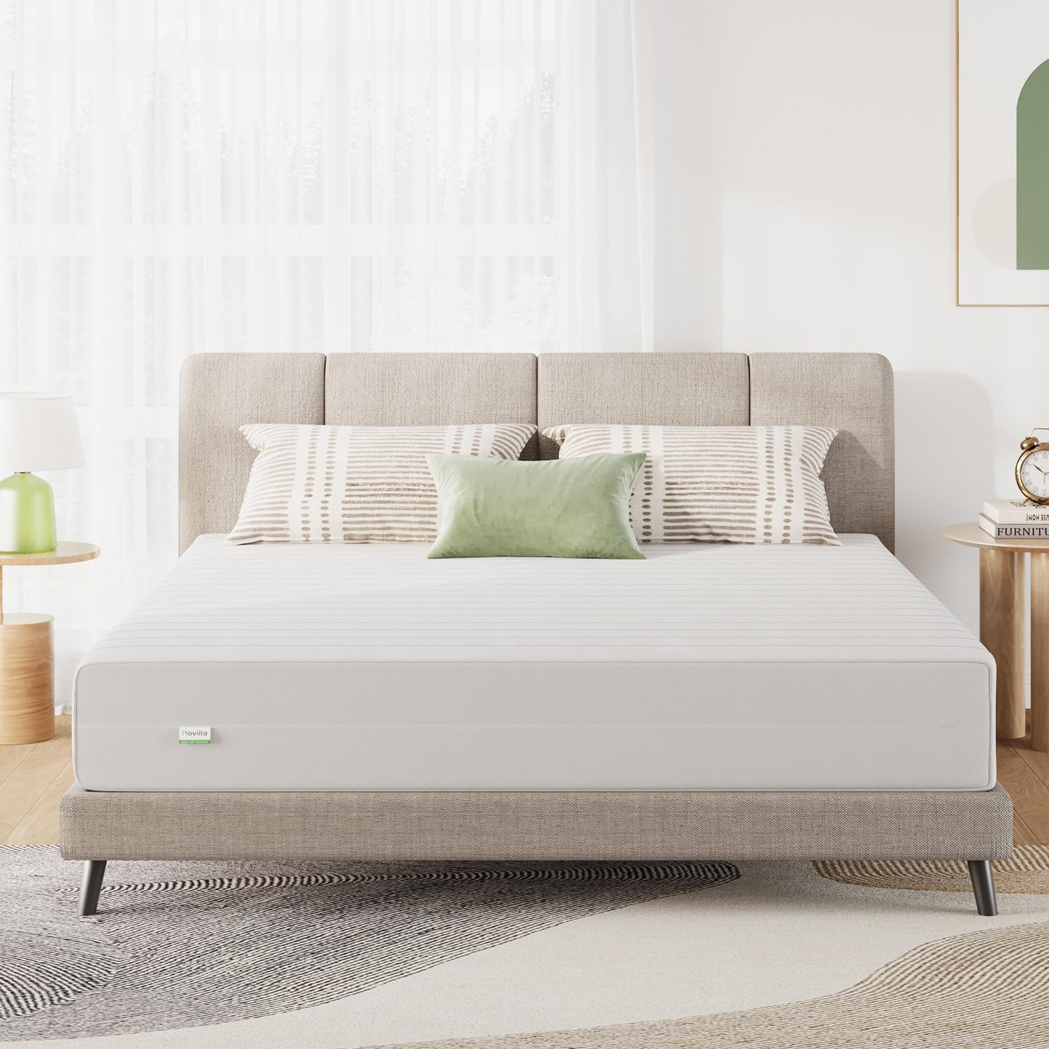 Cozy 12″ King Foam Mattress, Medium Plush, Pressure Relief, Reversible Design