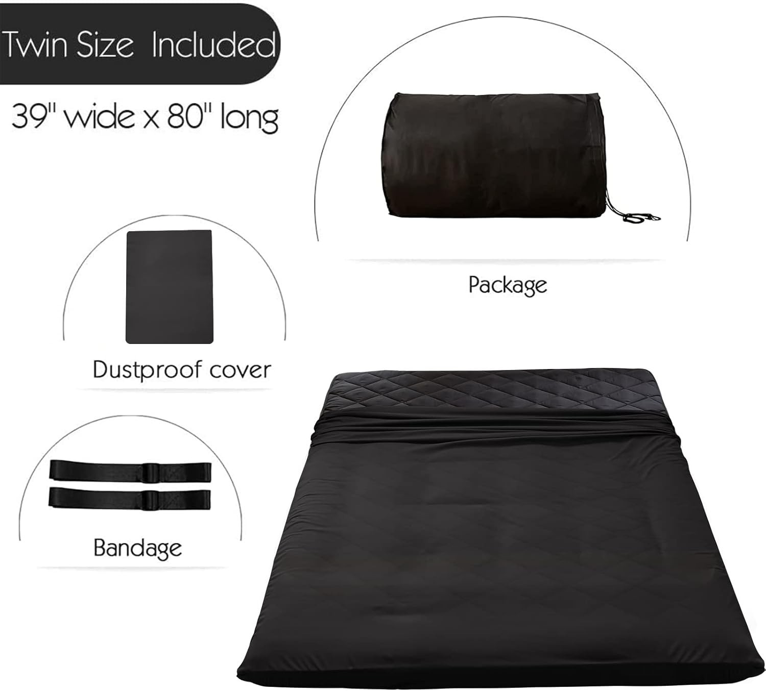 MAXYOYO Japanese Floor Futon Mattress, Extra Thick Mattress Topper Twin#3602GR8