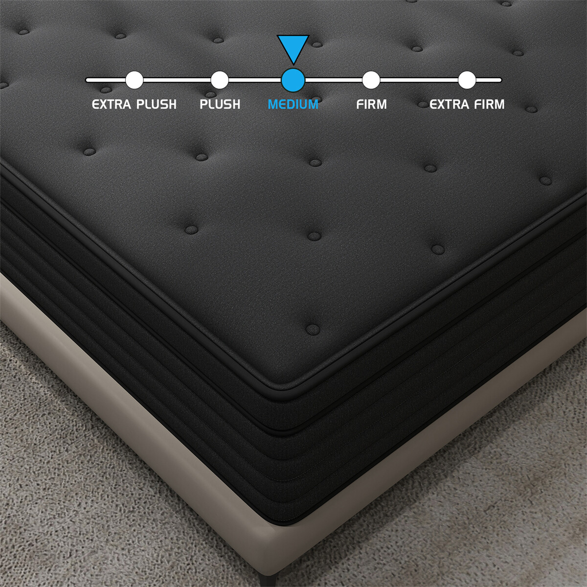 12″14″ Hybrid Mattress In A Box Innerspring Gel Memory Foam Twin Full Queen King