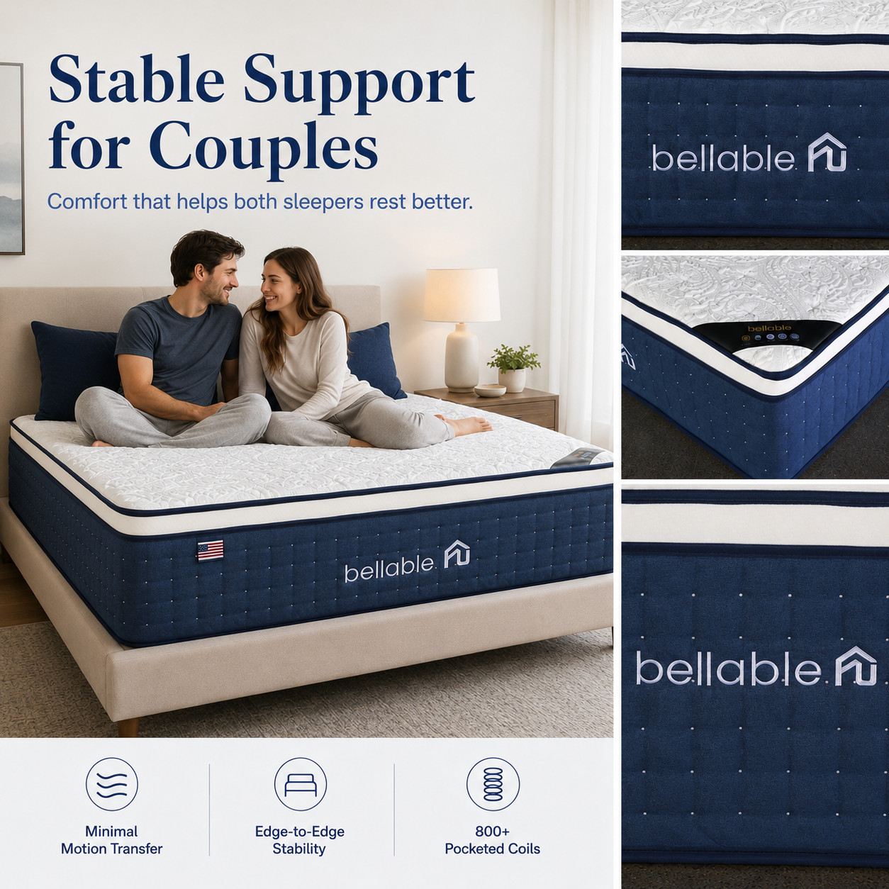Full XL Mattress 14 Inch Hybrid Mattress in a Box Gel Memory Foam Pocket Spring