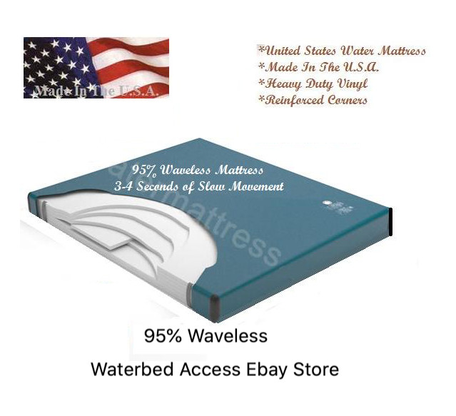 California King 95% waveless waterbed mattress with Safety Liner & Fill Kit