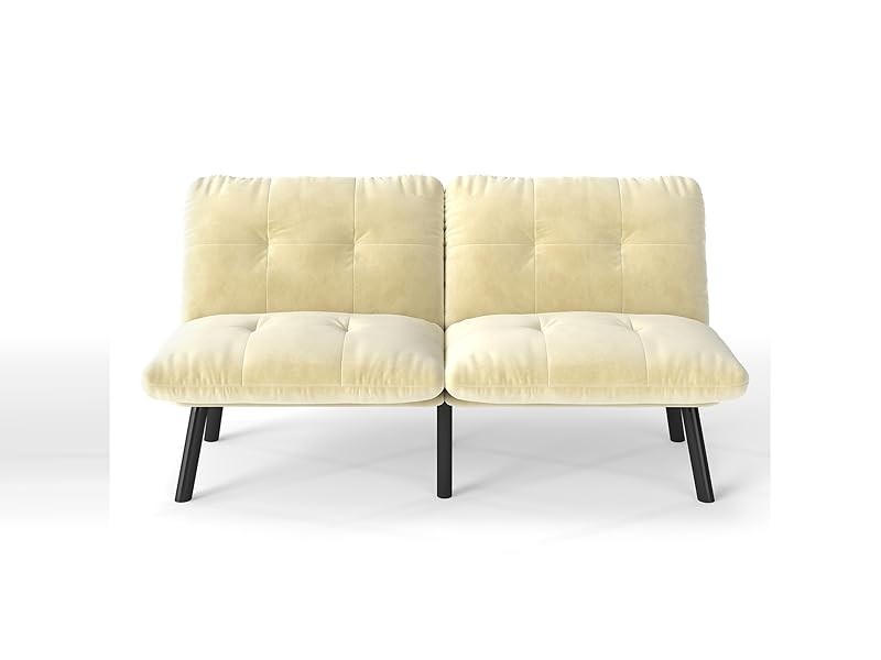 63″ L x 32″ W x 31″ H Cre Convertible Folding Sofa Bed Fabric Metal Fre