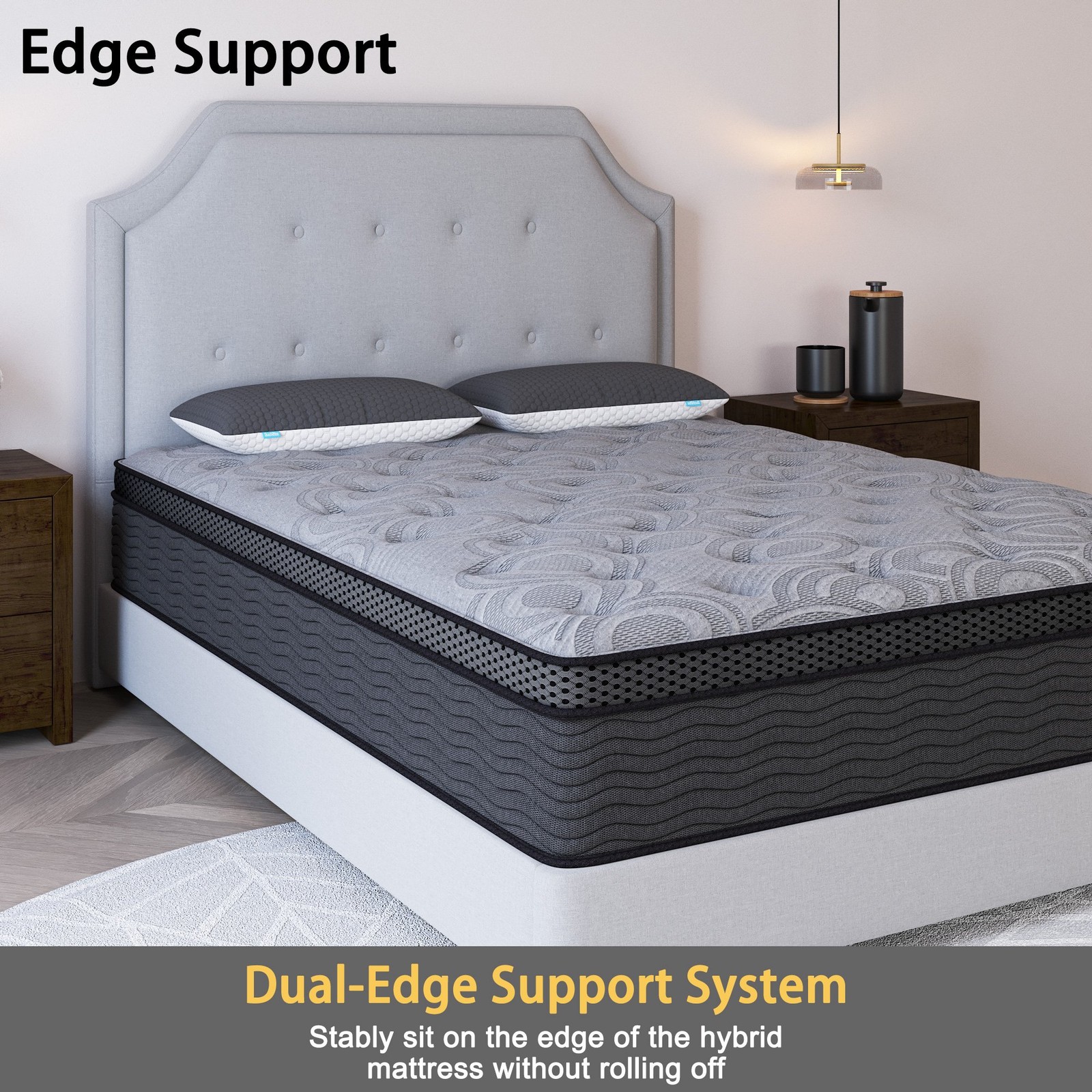 9″ 12″ 14″ Gel Memory Foam Mattress Twin Full Queen King Hybrid Spring In A Box