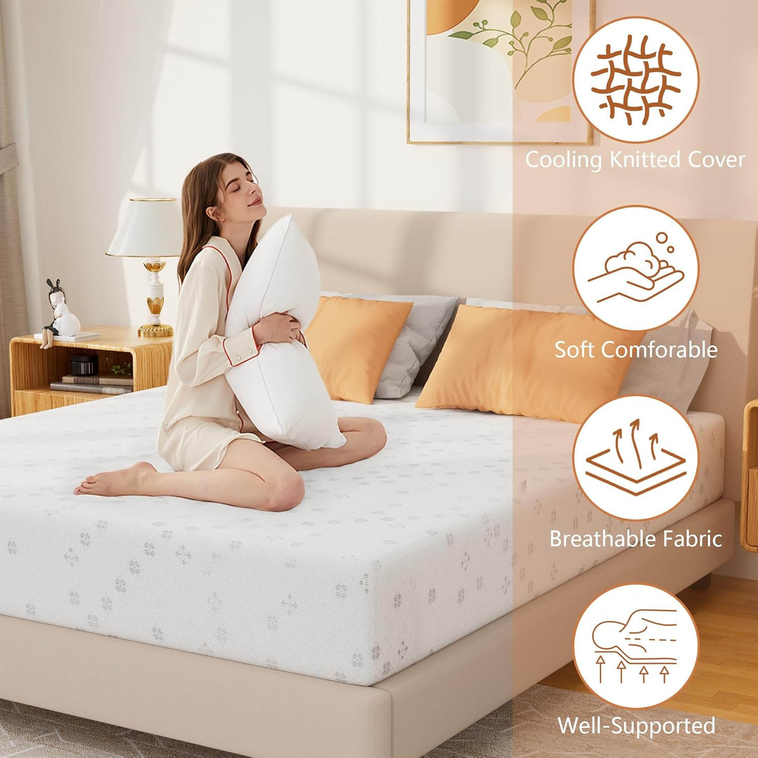 King Mattress 10 Inch Memory Foam Mattress in a Box, Gel Memory Foam or Lumbar S