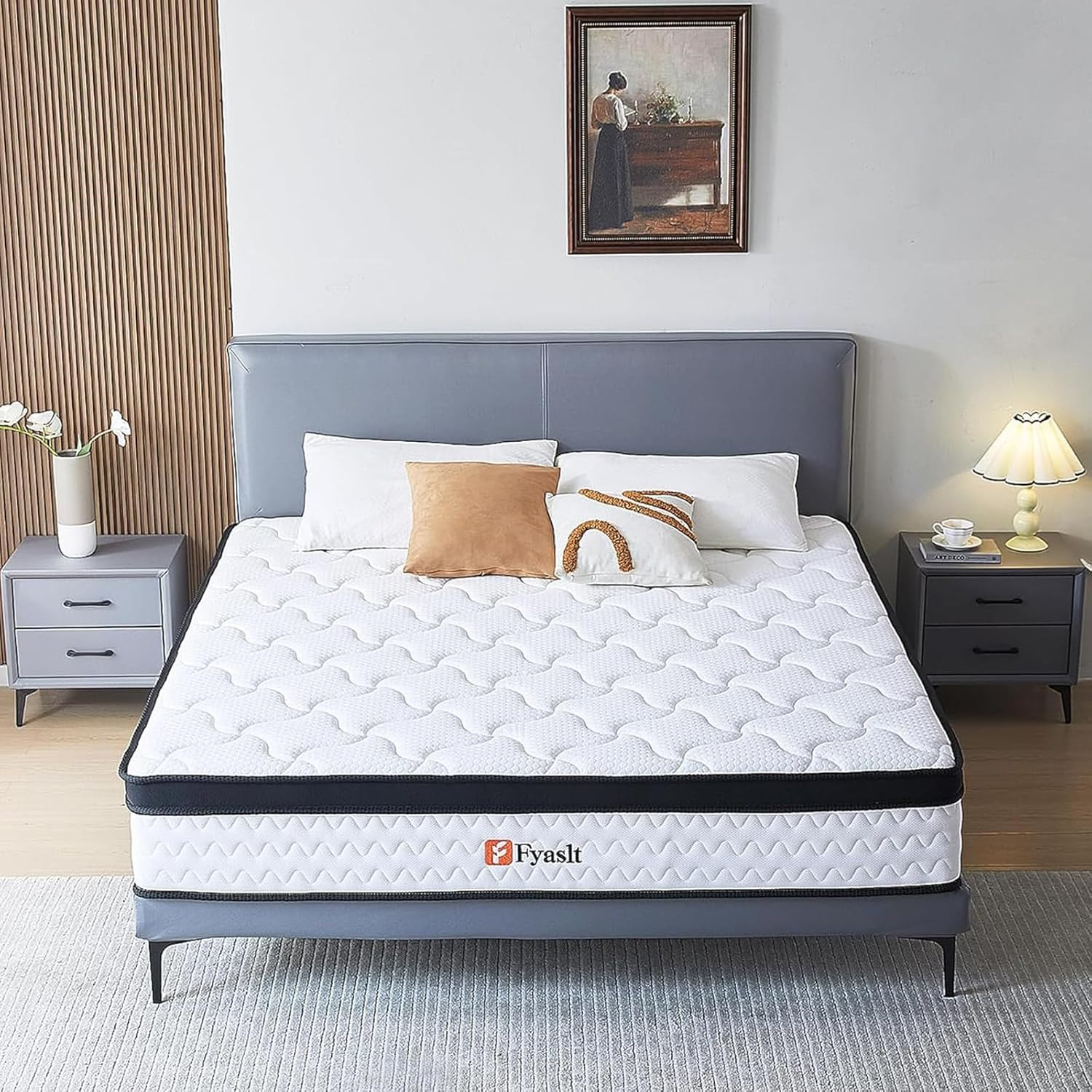 Queen Size 10 Inch Hybrid Memory Foam Mattress Pocket Spring Medium Firm