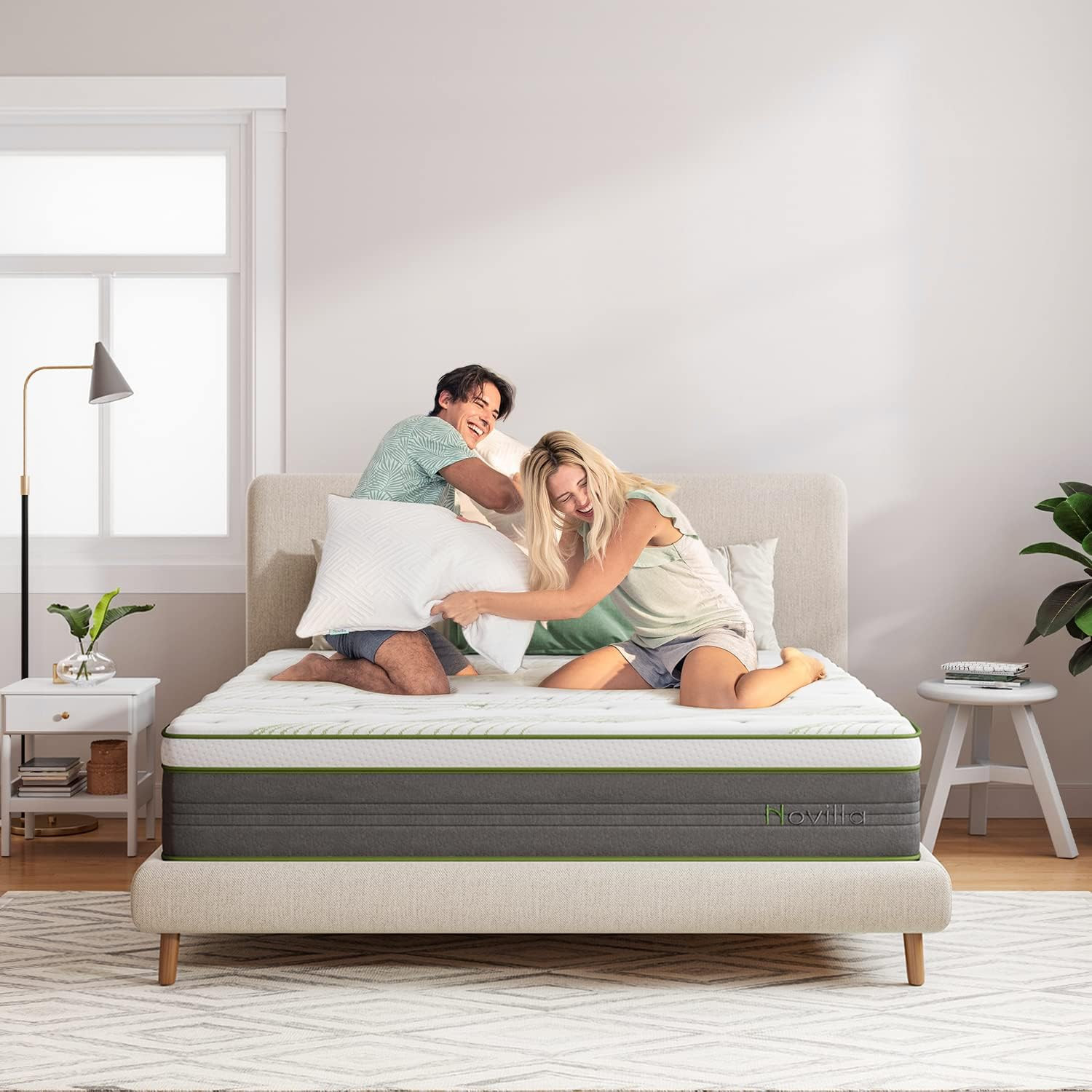 10″ Hybrid Full Size Mattress – Pocket Coils & Memory Foam for Comfort