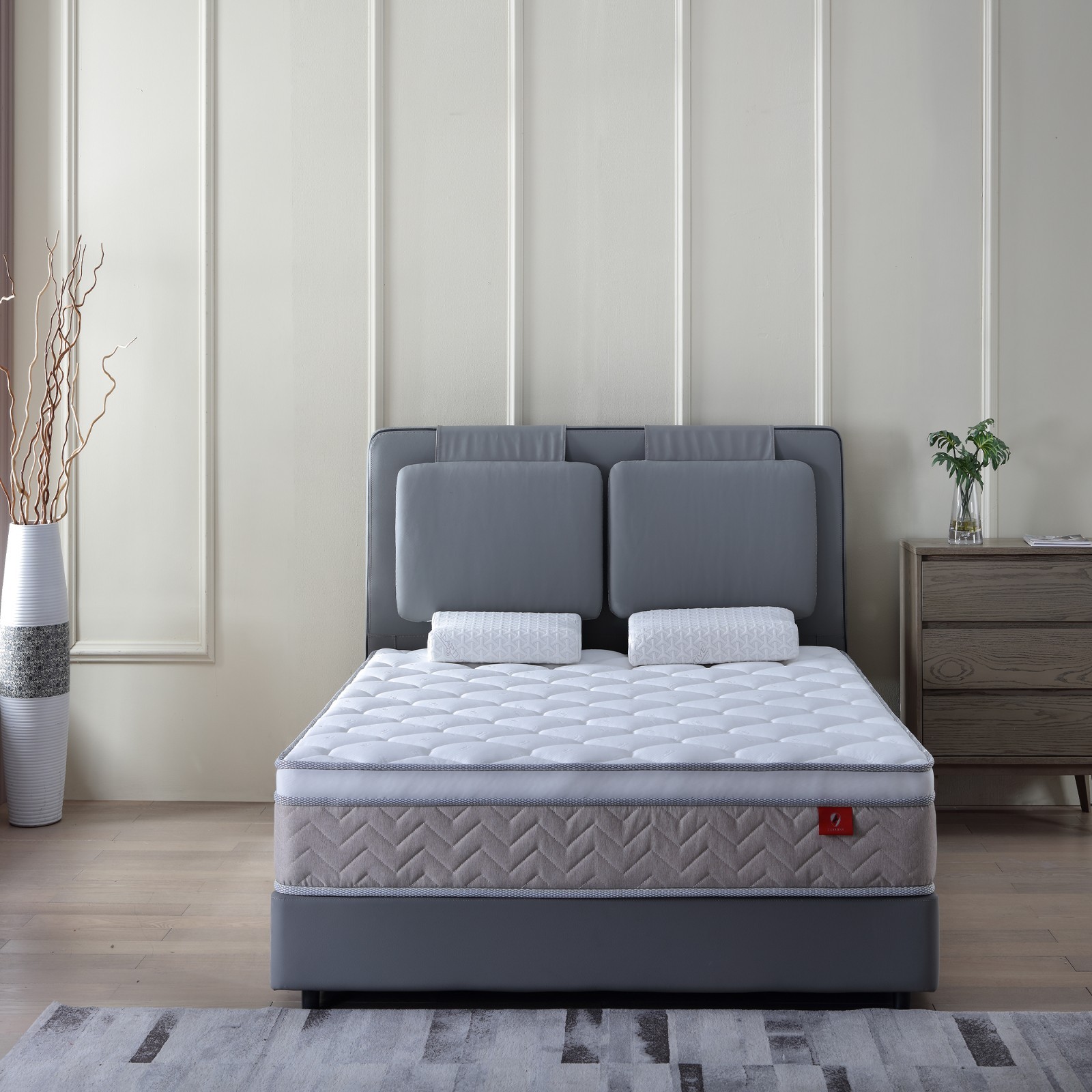 12 inch Hybrid Mattress in a Box,Individual Pocket coil, Medium Firm Memory Foam