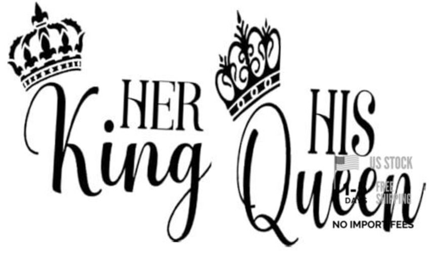Queen 2 Pack – Vinyl Decal Sticker for Trucks, SUVs, Vans – Pink