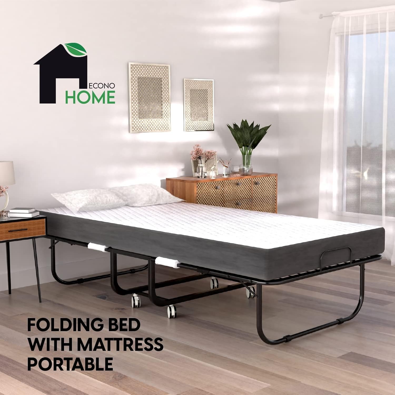 Folding Bed with Mattr – 75×31 Cot Size Fre – Portable