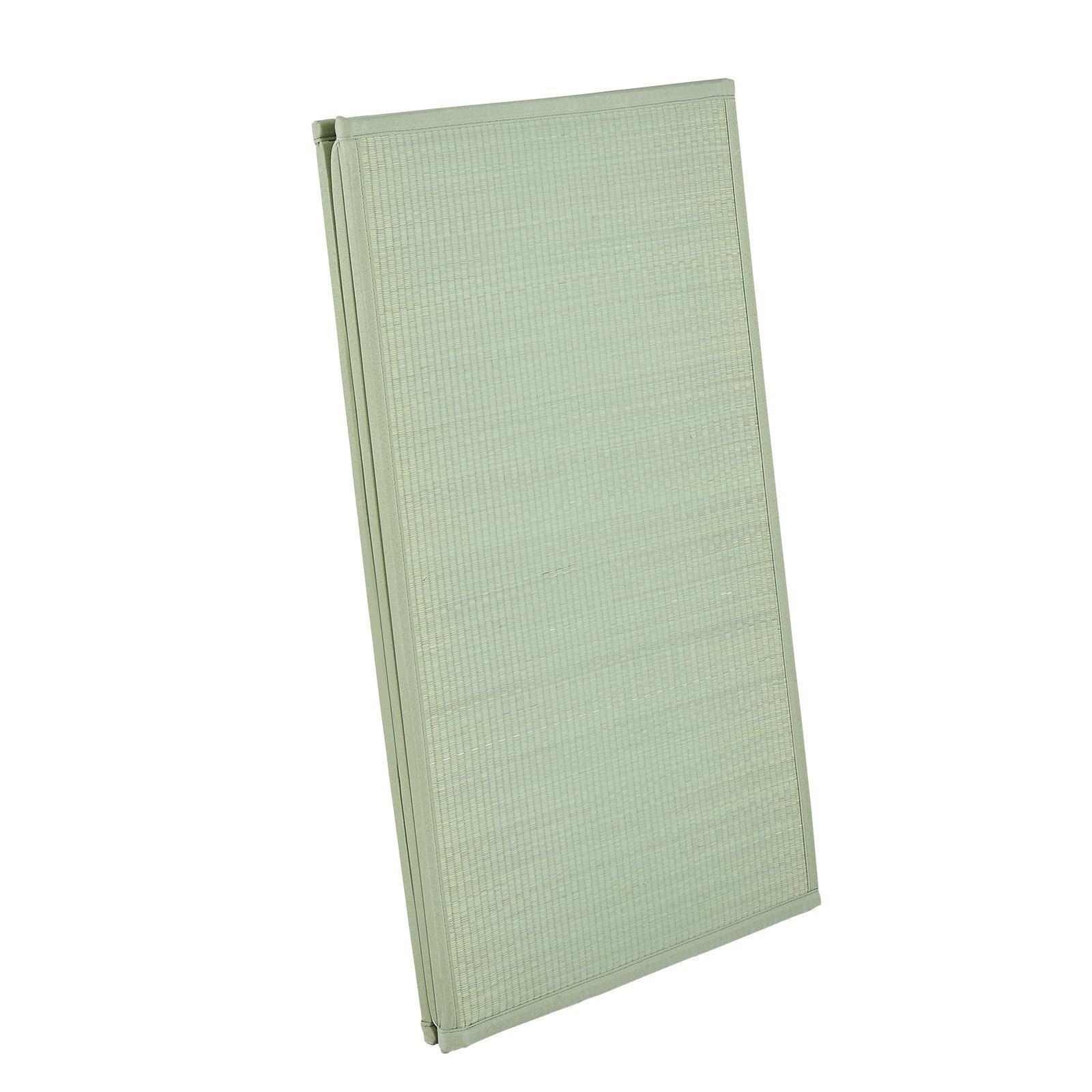 Twin Size Foldable Rush Grass Tatami Mat with Non-Slip Backing & Fresh Scent