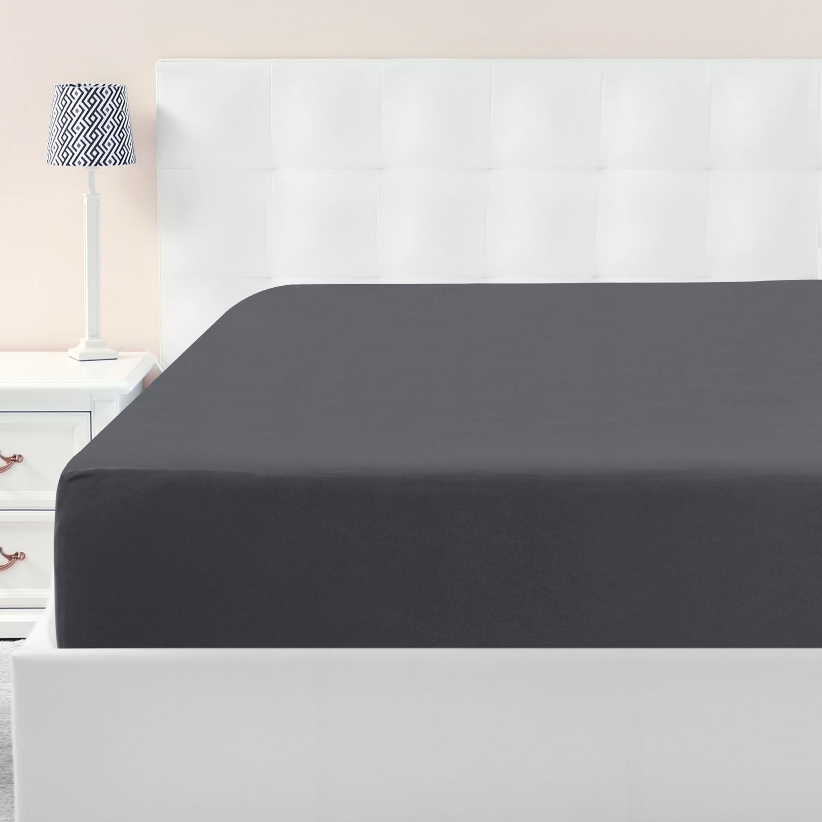 190GSM Polyester Brushed Silky Fitted Sheet Deep Pocket 16 Inch