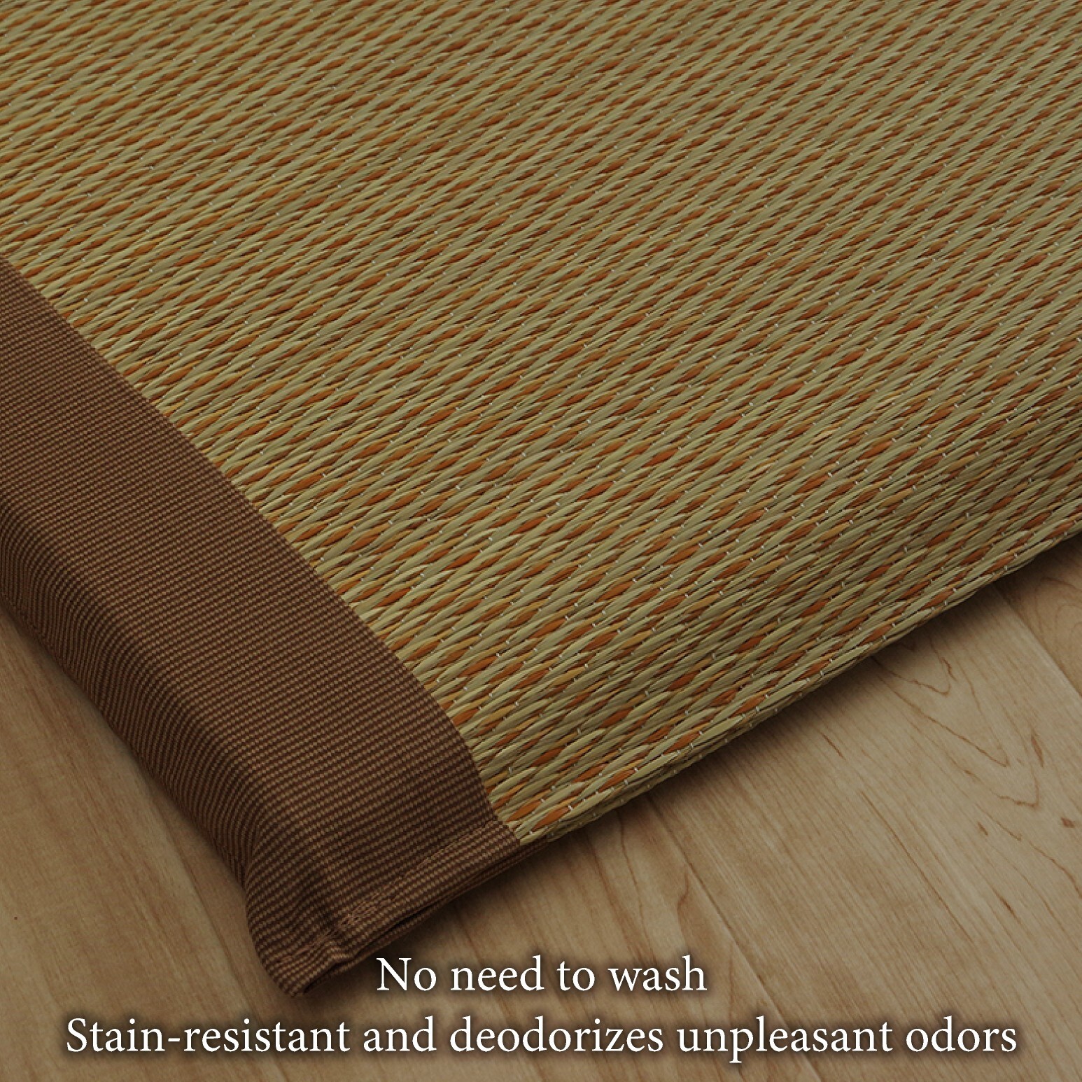 IKEHIKO Tatami Mattress Japanese rush grass 90×200 Foldable Bed Futon Brown 1372