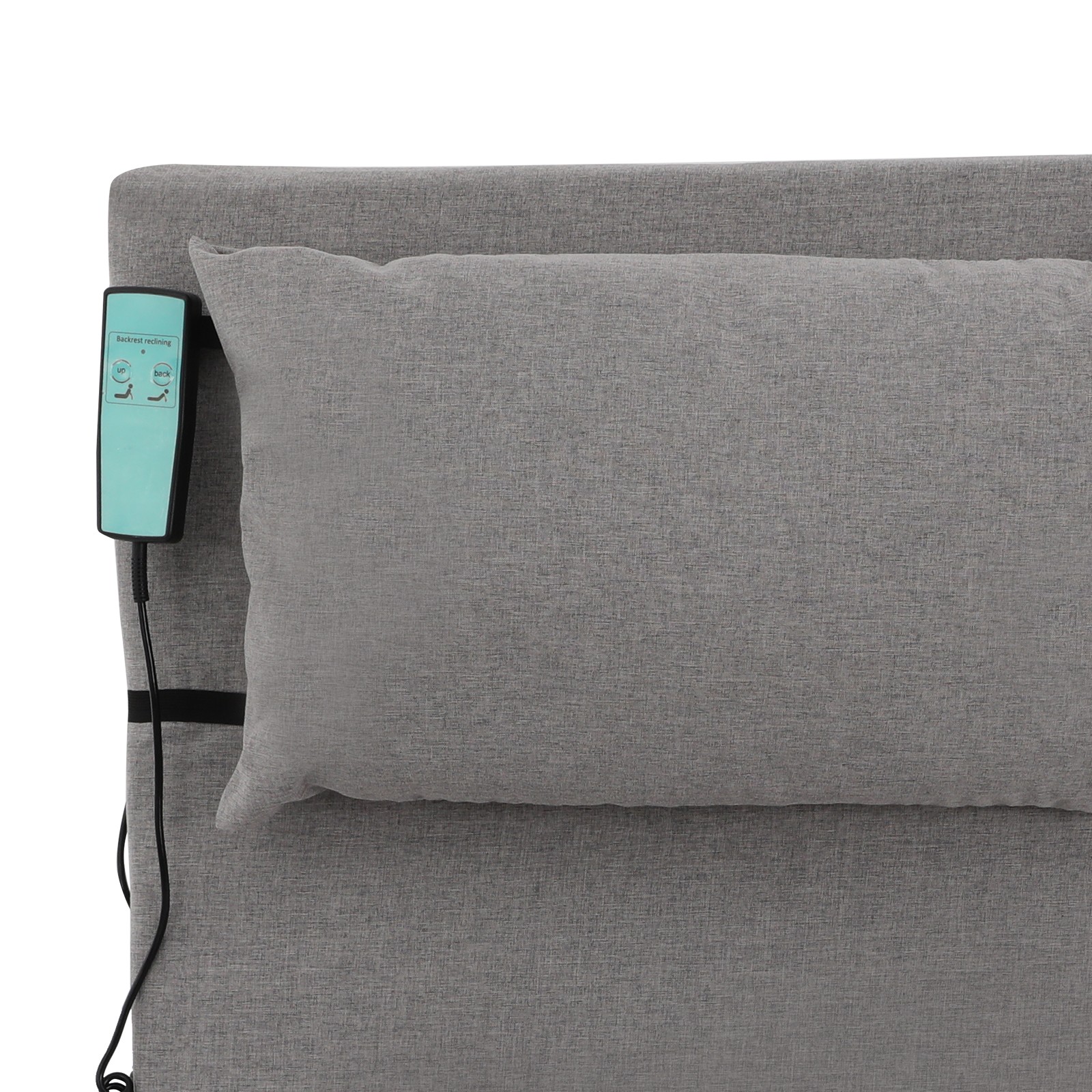 Electric Assisted Wake-up Relax Bed Electric Lifting Mattress Bed Backrest Grey