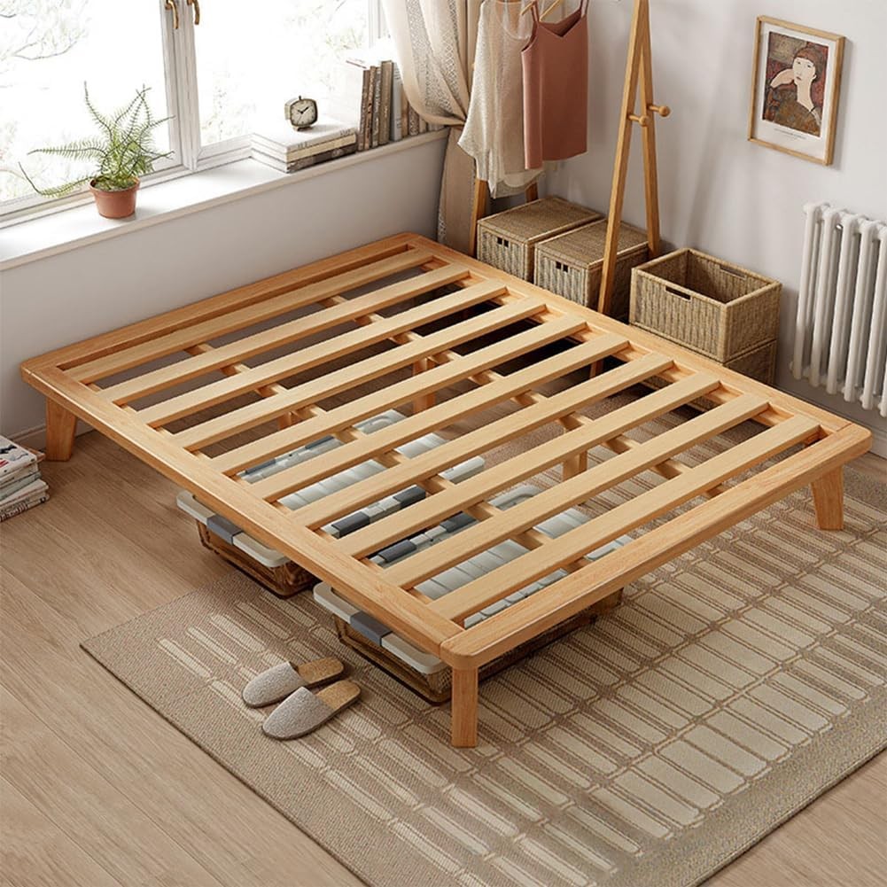 Full Platform Bed Base – 14 Inch Solid Wood Mattr Foundat with