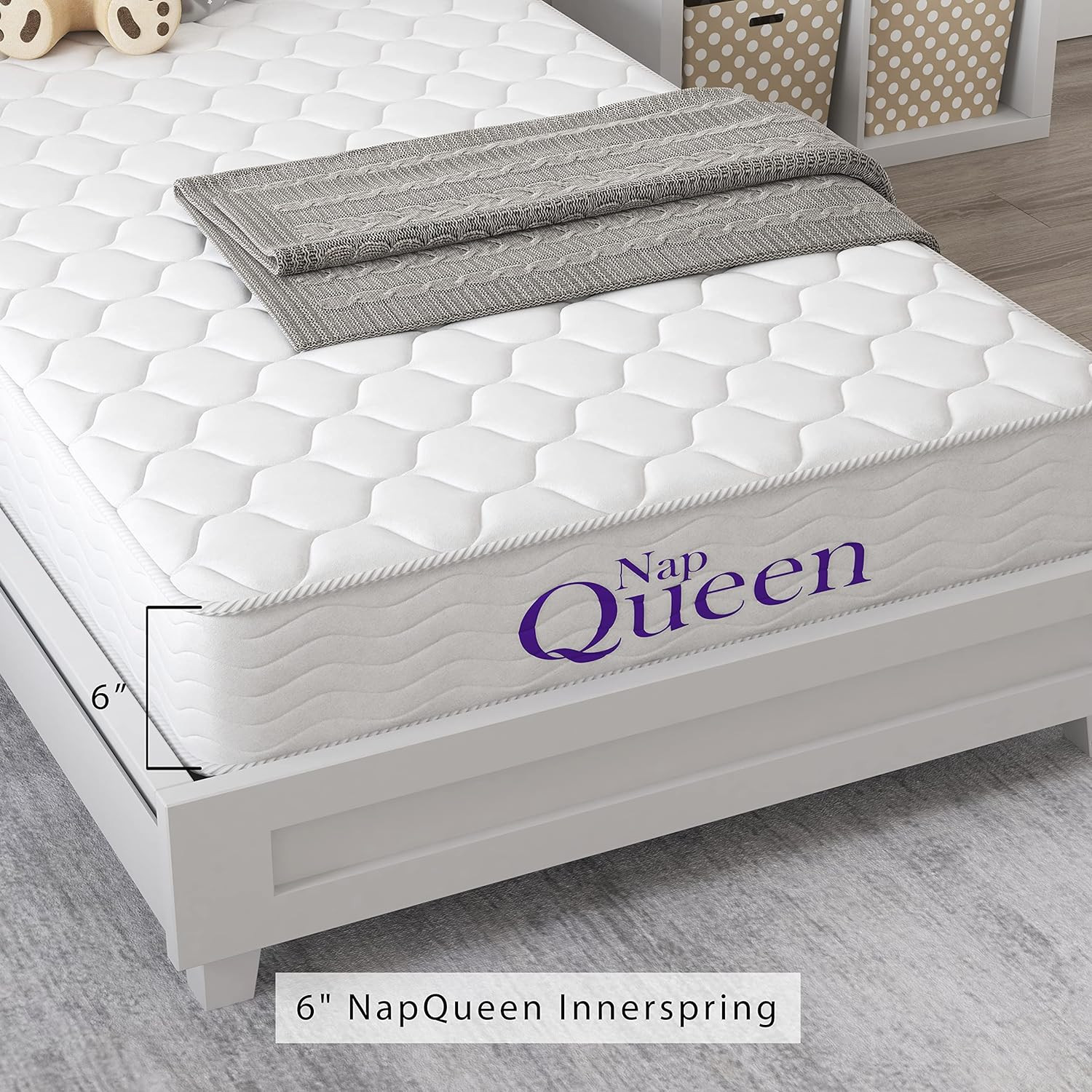 Twin-Xl Mattress, 6 Inch Elsa Innerspring Medium Feel, Certipur-Us Certified, Tw