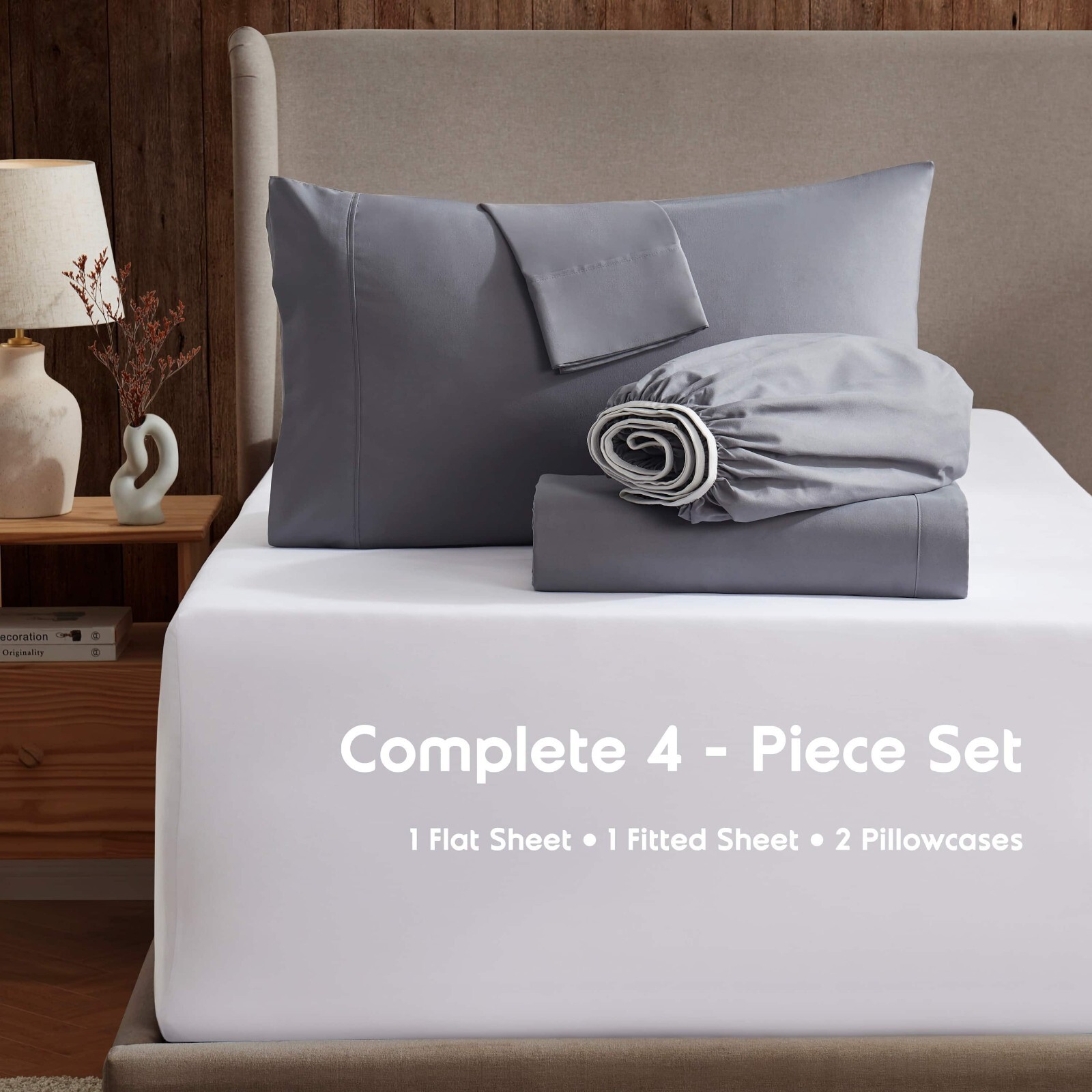 Green Tea 8″ 10″ 12″ Memory Foam Mattress with 4 Piece Deep Pocket Bed Sheet Set