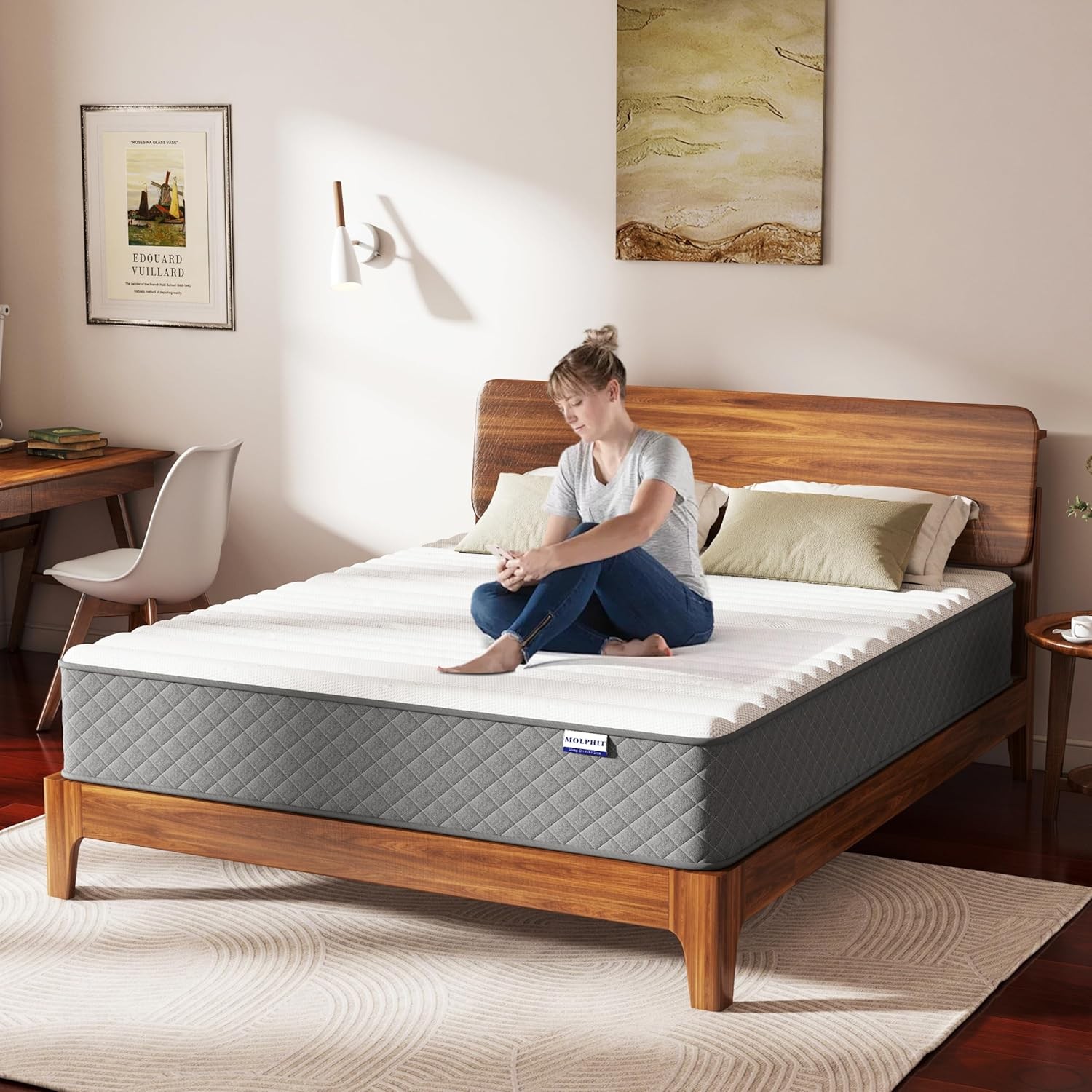 12 Inch Full Size Mattress Medium Firm Hybrid Mattress in a Box 7-Zone Memory