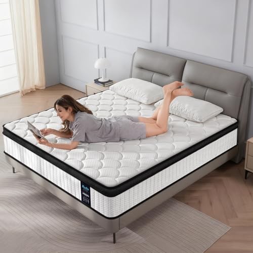 Twin Mattress 10 Inch Medium Firm Hybrid Mattress Twin Size Twin 10 INCH White
