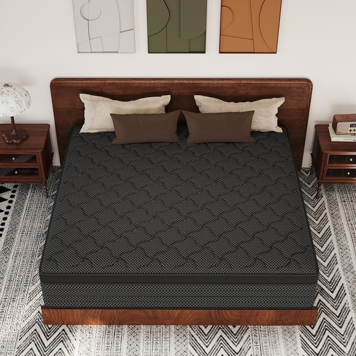 12″ 14″ Gel Memory Foam Mattress Hybrid Spring Twin Full Queen King Bed In A Box
