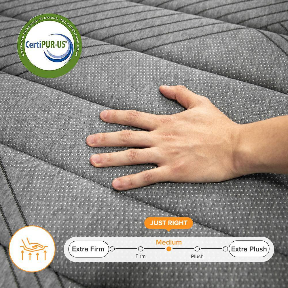 Cooling Innerspring Full Medium Memory Foam 10 In. Bed-In-A-Box Mattress