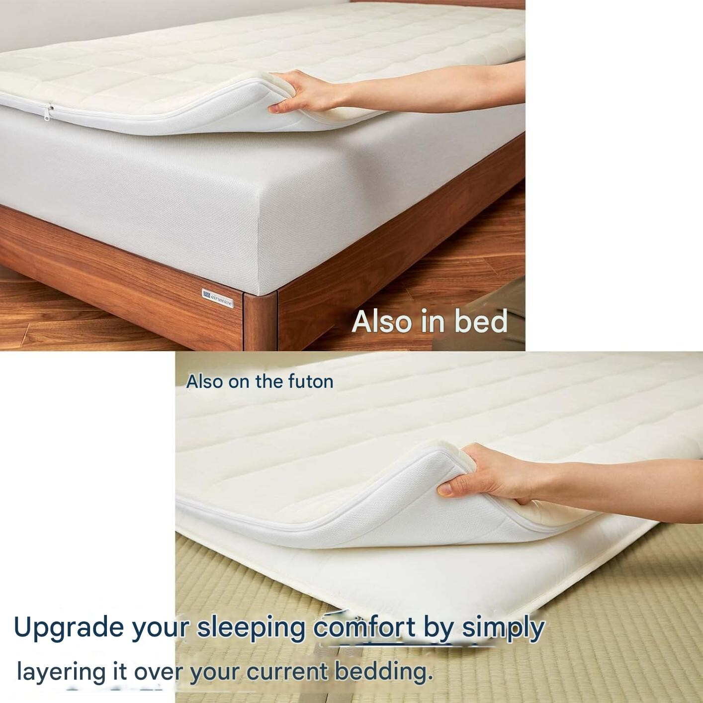 Airweave 02 Mattress Queen 1-273041-1 Tri-fold Shoulder Soft Waist Stiff Japan