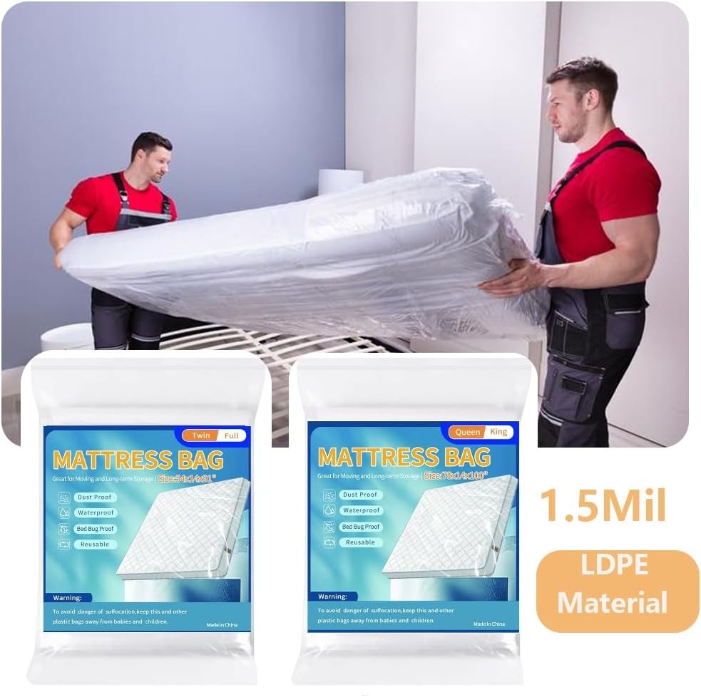 Mattress Bags for Moving Storage Mattress Protector Cover Waterproof Mattress