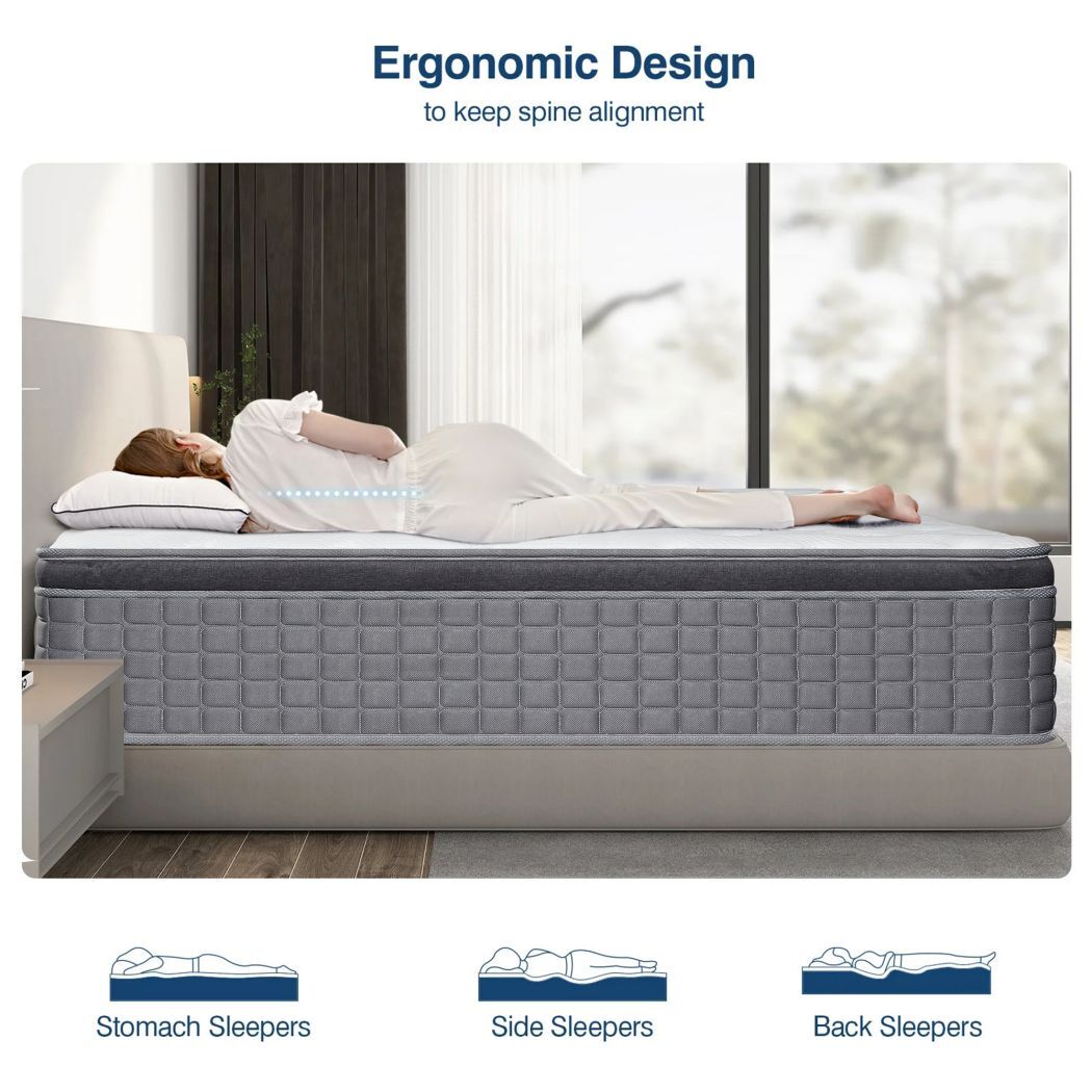 10″ 12″ 14″ Mattress Innersprings Twin Full Queen King Memory Foam Bed in A Box